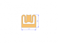 Silicone Profile P40965FS - type format D - irregular shape