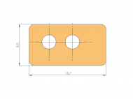 Silicone Profile P40965JM - type format D - irregular shape