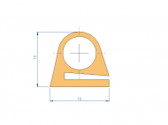 Silicone Profile P40965KR - type format e - irregular shape