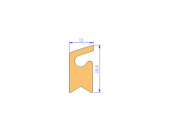 Silicone Profile P40965N - type format Lipped - irregular shape