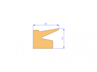 Silicone Profile P40965P - type format Lipped - irregular shape