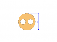 Silicone Profile P41186E - type format Silicone Tube - irregular shape