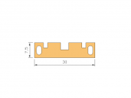 Silicone Profile P41435B - type format Flat Silicone Profile - irregular shape