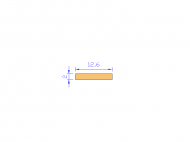 Silicone Profile P459-11 - type format Rectangle - regular shape