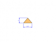 Silicone Profile P459-14 - type format Triangle - regular shape