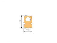 Silicone Profile P459-5 - type format Lamp - irregular shape