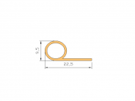 Silicone Profile P459-6 - type format solid b/p shape - irregular shape