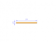 Silicone Profile P459-7 - type format Rectangle - regular shape