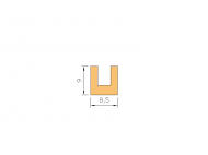 Silicone Profile P465C - type format U - irregular shape