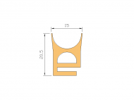 Silicone Profile P467A - type format e - irregular shape