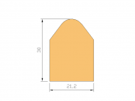 Silicone Profile P499B - type format D - irregular shape