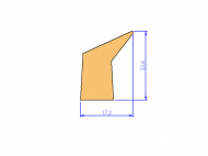 Silicone Profile P4A - type format Lipped - irregular shape