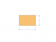 Silicone Profile P500080050 - type format Rectangle - regular shape