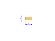 Silicone Profile P500804 - type format Rectangle - regular shape