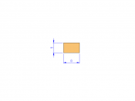 Silicone Profile P500805 - type format Rectangle - regular shape