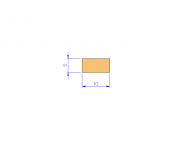 Silicone Profile P501005 - type format Rectangle - regular shape