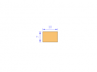 Silicone Profile P501007 - type format Rectangle - regular shape