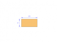 Silicone Profile P501809 - type format Rectangle - regular shape