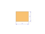 Silicone Profile P501915 - type format Square - regular shape