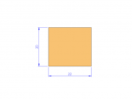 Silicone Profile P502220 - type format Square - regular shape