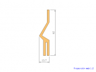 Silicone Profile P513 - type format h - irregular shape