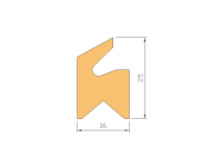 Silicone Profile P515G - type format Lipped - irregular shape