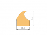 Silicone Profile P544A - type format Lipped - irregular shape