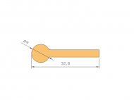 Silicone Profile P566A - type format solid b/p shape - irregular shape