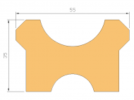 Silicone Profile P566B - type format Horns - irregular shape