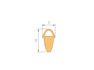 Silicone Profile P566E - type format Lamp - irregular shape