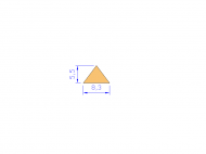 Silicone Profile P59-14 - type format Triangle - regular shape