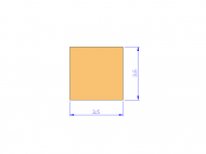 Silicone Profile P600035035 - type format Square - regular shape