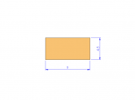 Silicone Profile P600090045 - type format Rectangle - regular shape