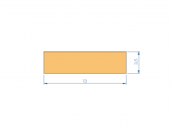 Silicone Profile P600130035 - type format Rectangle - regular shape