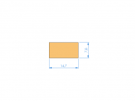 Silicone Profile P600147078 - type format Rectangle - regular shape