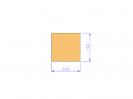 Silicone Profile P600195195 - type format Square - regular shape