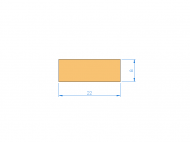 Silicone Profile P600220080 - type format Rectangle - regular shape