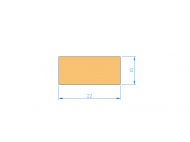 Silicone Profile P600220100 - type format Rectangle - regular shape