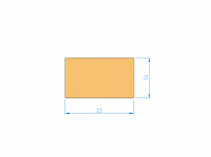 Silicone Profile P600220130 - type format Rectangle - regular shape