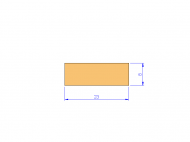 Silicone Profile P600230080 - type format Rectangle - regular shape