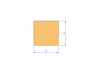 Silicone Profile P600240240 - type format Square - regular shape