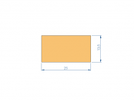 Silicone Profile P600250135 - type format Rectangle - regular shape