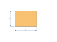 Silicone Profile P600260190 - type format Rectangle - regular shape