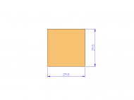 Silicone Profile P600295295 - type format Square - regular shape