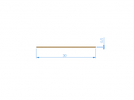 Silicone Profile P600300005 - type format Rectangle - regular shape