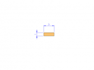 Silicone Profile P600301 - type format Rectangle - regular shape