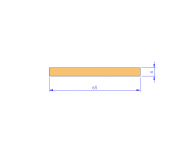 Silicone Profile P600650060 - type format Rectangle - regular shape