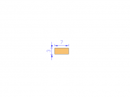 Silicone Profile P600703 - type format Rectangle - regular shape