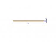 Silicone Profile P600750020 - type format Rectangle - regular shape