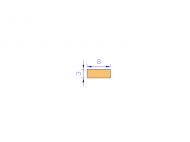 Silicone Profile P600803 - type format Rectangle - regular shape